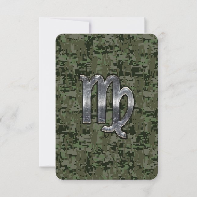 Virgo Zodiac Sign auf der grünen digitalen Camoufl (Vorderseite)