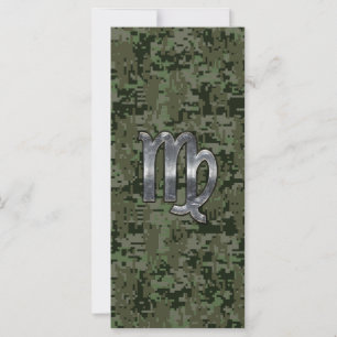 Virgo Zodiac Sign auf der grünen digitalen Camoufl