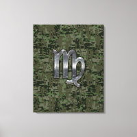 Virgo Zodiac Sign auf der grünen digitalen Camoufl