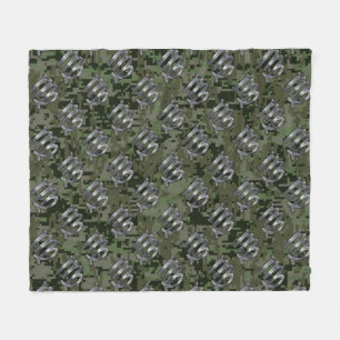 Virgo Zodiac Sign auf Woodland Digital Camouflage Fleecedecke