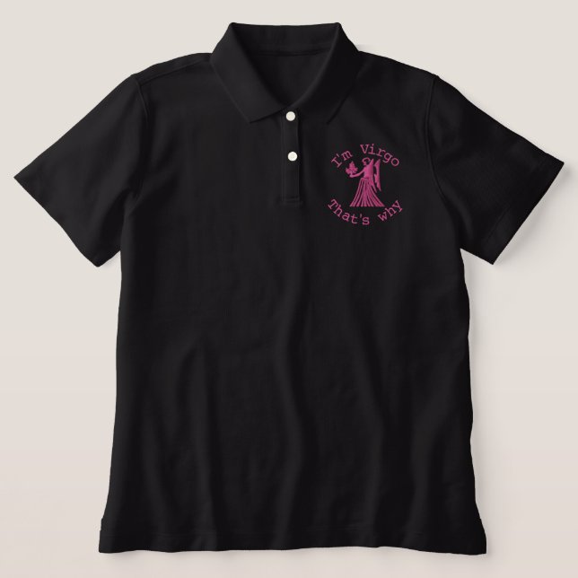 Virgo Zodiac Sign Embroidery (Design Vorderseite)