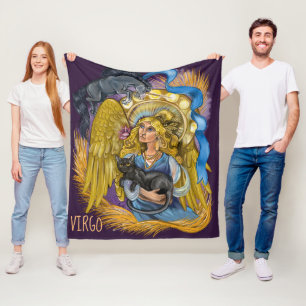 Virgo Zodiac Sign Fleecedecke