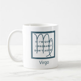 Virgo Zodiac Sign Fusion Zitat Blue & White Geburt Kaffeetasse