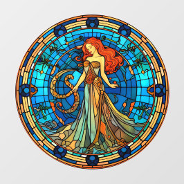 Virgo Zodiac Sign Imitate verklebt Glasfenster Fensteraufkleber