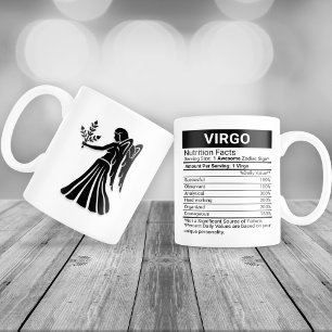 Virgo Zodiac Sign mit Nutrition Facts, Jumbo-Tasse
