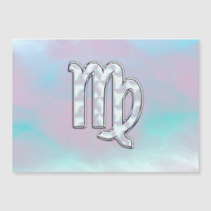 Virgo Zodiac Sign Nacre Mutter von Pearl Magnetkarte