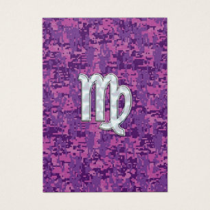 Virgo Zodiac Sign Pink Fuchsia Digital Camouflage