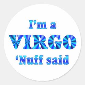 Virgo Zodiac Sign Runder Aufkleber