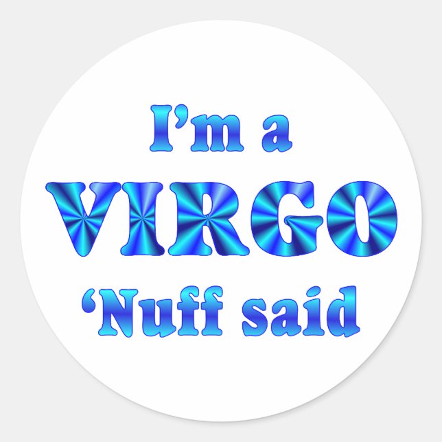Virgo Zodiac Sign Runder Aufkleber (Vorderseite)