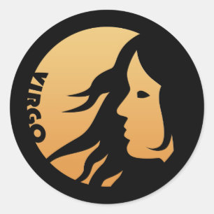 Virgo Zodiac Sign Runder Aufkleber