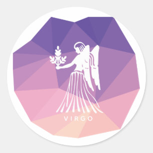 Virgo zodiac signe autocollant moderne.