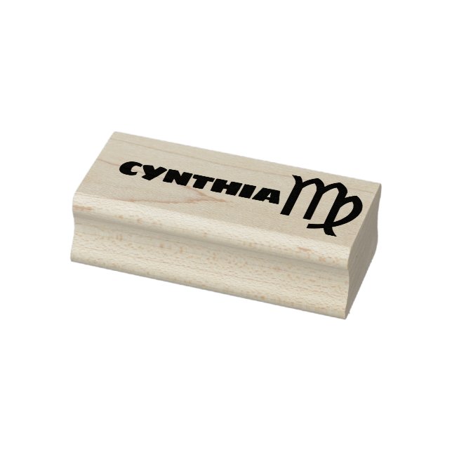 Virgo Zodiac Signieren Cooler Personalisierter Nam Gummistempel (Stempel)