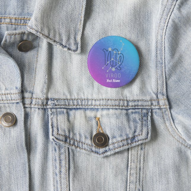 Virgo Zodiac Star Sign Horoscope Constellation Button (Beispiel)