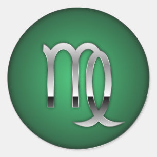 Virgo - Zodiac-Symbol Runder Aufkleber
