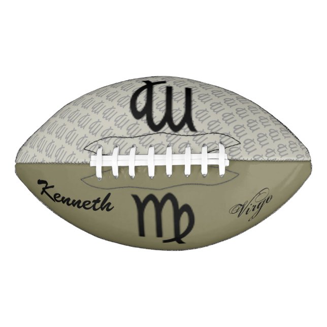 Virgo Zodiac Symbol Standard von Kenneth Yoncich Football (Vorderseite)