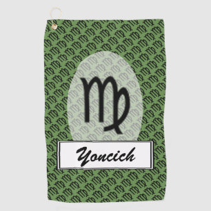 Virgo Zodiac Symbol Standard von Kenneth Yoncich Golfhandtuch