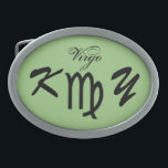 Virgo Zodiac Symbol Standard von Kenneth Yoncich Ovale Gürtelschnalle<br><div class="desc">Virgo Zodiac Symbol Standard,  Gürtelschnalle. Bilder Copyright (C) Kenneth Kenji Yoncich. Alle Rechte vorbehalten.</div>