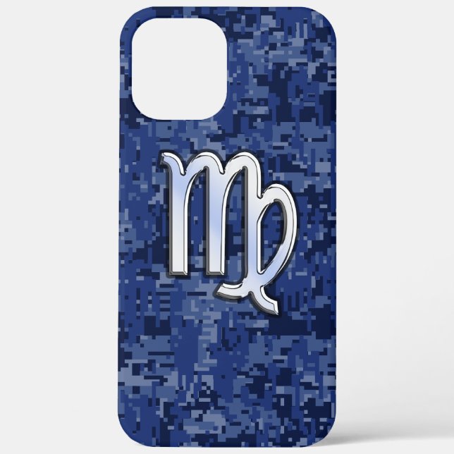 Virgo Zodiac über Navy Digital Camouflage Case-Mate iPhone Hülle (Rückseite)