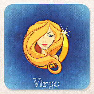 virgo zodiac-Untersetzer Rechteckiger Pappuntersetzer