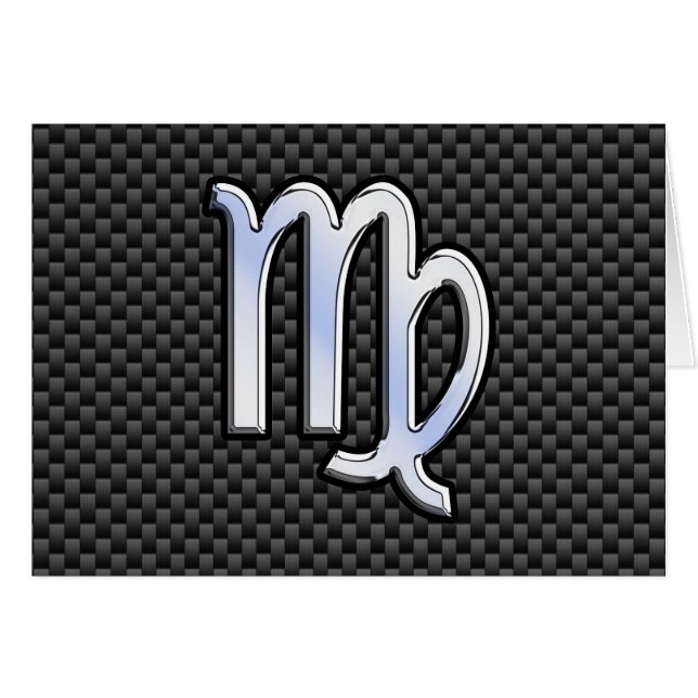Virgo Zodiac-Zeichen auf Holzkohlefaser-Art (Vorderseite (Horizontal))