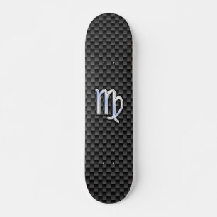Virgo Zodiac-Zeichen auf Holzkohlefaser-Art Skateboard