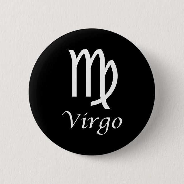 'Virgo' Zodiac-Zeichen Button (Vorderseite)