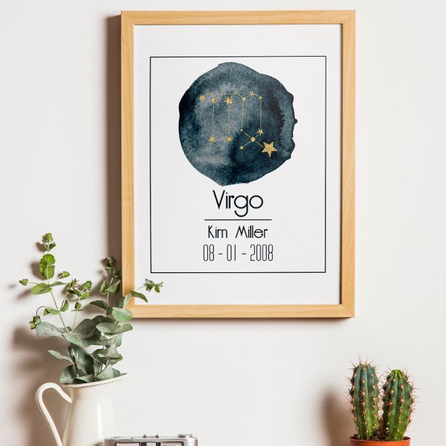 Virgo Zodiac Zeichen: Individuelle Name & Geburtst Poster (Von Creator hochgeladen)