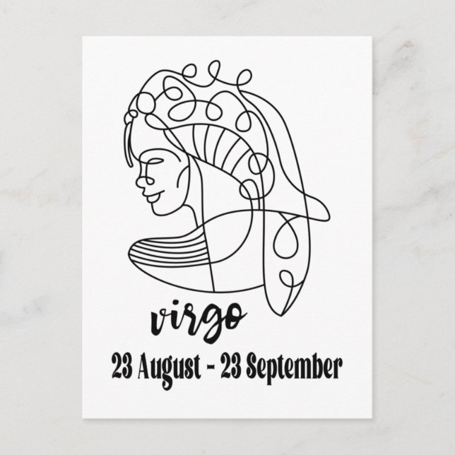 Virgo, Zodiac-Zeichen Postkarte (Vorderseite)