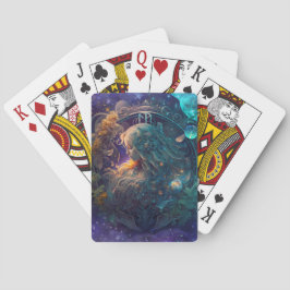 Virgo Zodiac Zeichenwasser-Farbe Design Spielkarten