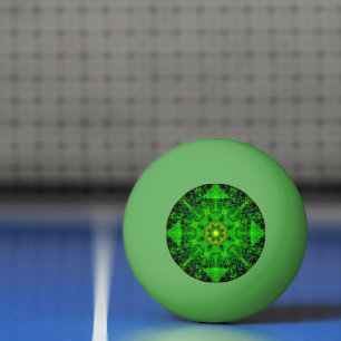 Virisierendes grünes Kaleidoskop, Tischtennisball