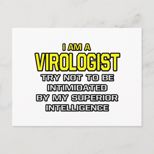 Virologe... Superior Intelligence Postkarte (Vorderseite)