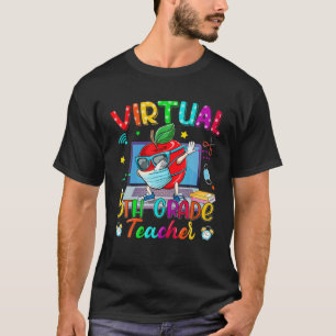 Virtual 5th Grade Squad Apfelmaske zurück zur Schu T-Shirt