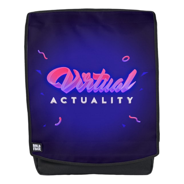 Virtual Acality Vaporwave Retro 80er Style Rucksack (Vorderseite)