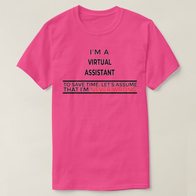 Virtual Assistant Gift Present for Men Women 1 T-Shirt (Design vorne)