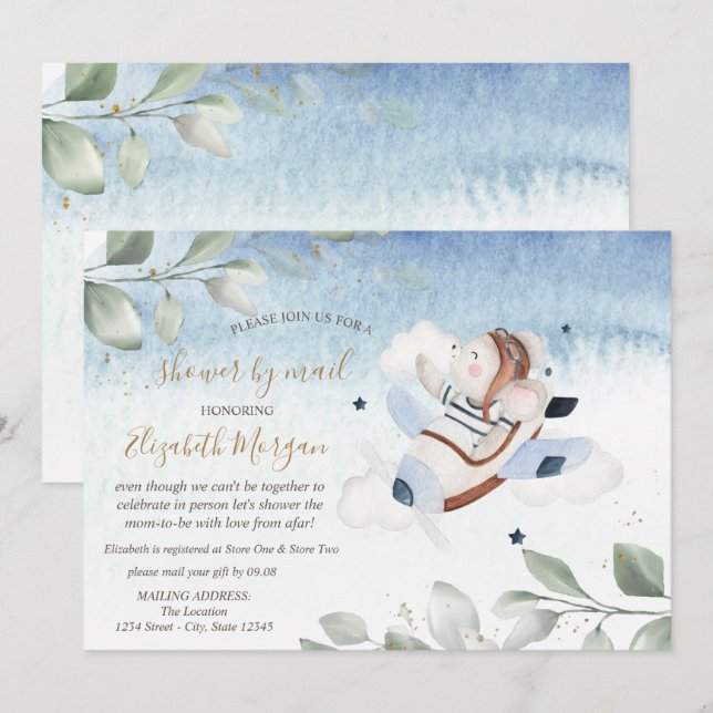 Virtual-Baby-Dusche für die Maus per Mail Einladung (Vorne/Hinten)