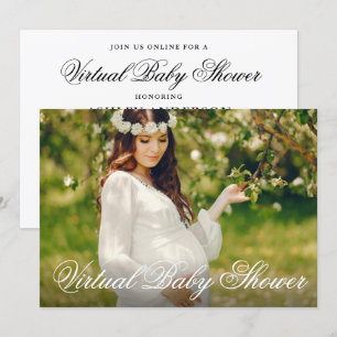 Virtual Baby Dusche Mama zum Foto Einladung