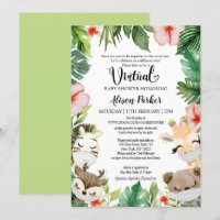 Virtual Baby Dusche | Masked Jungle Safari Friends