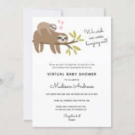 Virtual Baby Shower Sloth Einladung