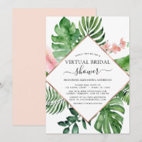 Virtual Brautparty Tropical Palm Geometric
