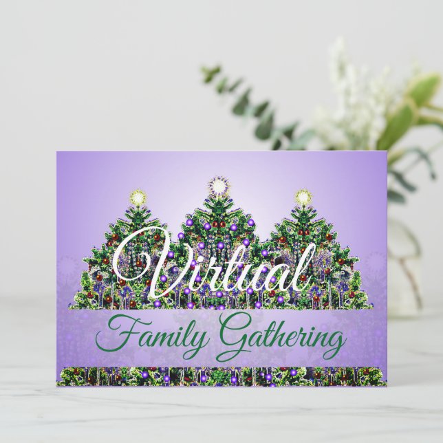 Virtual Christmas Family - Ansammlung Einladung (Stehend Vorderseite)