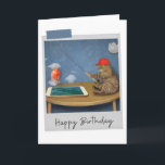 Virtual Fishing Cat Funny Birthday Card Karte<br><div class="desc">Mit diesem skurrilen und lustigen Katzendesign den Geburtstag eines jeden Katzenliebhabers stärken!</div>