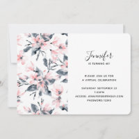 Virtual-florales Muster für Rosa und Grau