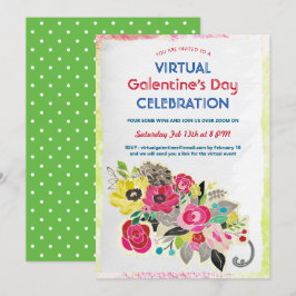 Virtual Galentine's Day Celebration Zoom Einladung