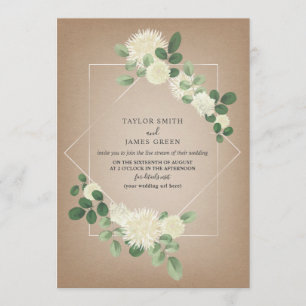Virtual Live Stream Wedding Cardstock Botanischer  Einladung