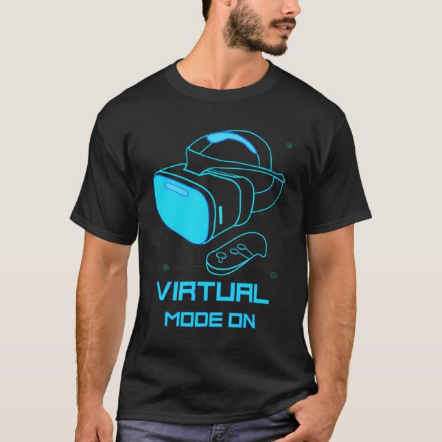 Virtual Mode Virtual Reality Hmd Remote Vr Technol T-Shirt (Vorderseite)