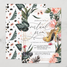 Virtual Prom-Party | Rosa tropische Pflanzen