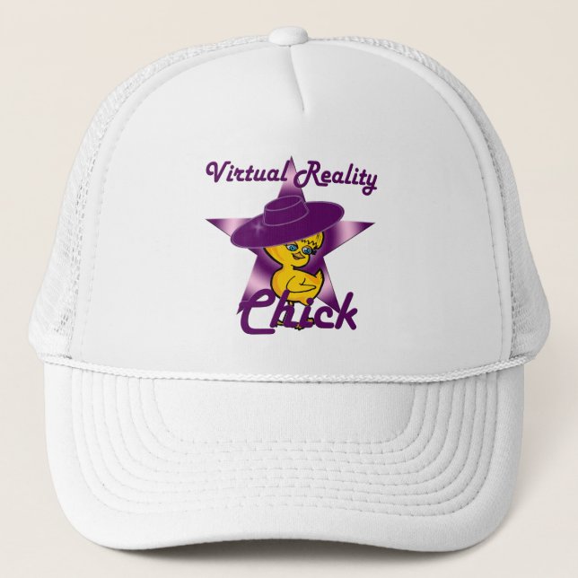 Virtual Reality Chick #9 Truckerkappe (Vorderseite)