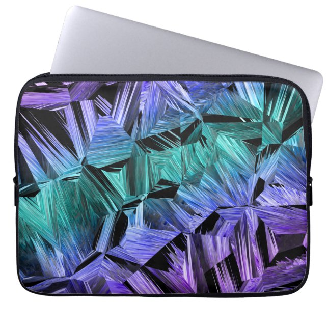 virtual reality, dark crystal gradient laptopschutzhülle (Vorderseite)
