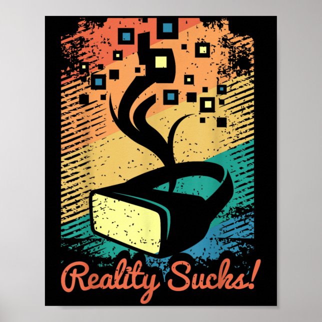 Virtual Reality Graphic Retro gestörte Kunst für e Poster (Vorne)