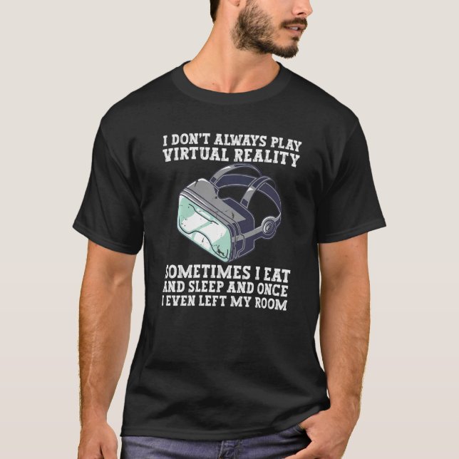 Virtual Reality v Headset Athlete Gaming gezwungen T-Shirt (Vorderseite)